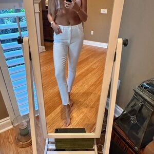 Mother White High-Waisted Pants 27